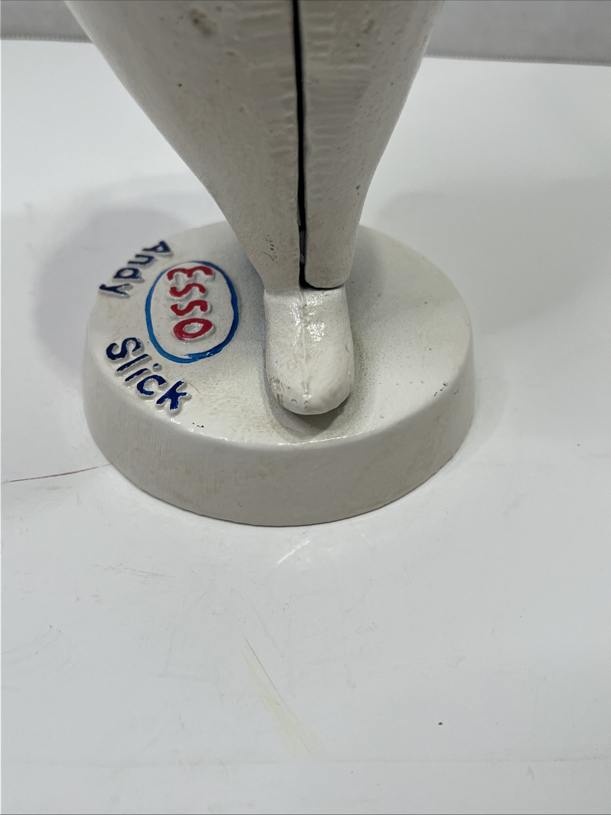 Vintage Esso Oil Andy Slick Cast Iron Coin Bank Original Paint