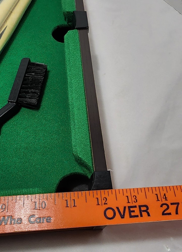 Miniature 20x12" Tabletop Billiards POOL TABLE SET Complete - USED ONCE **READ**