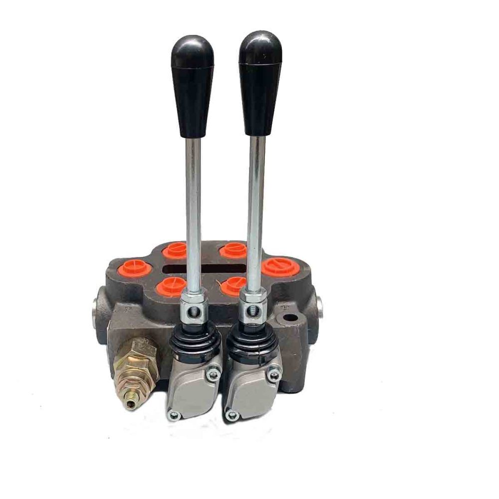 2 Spool 25 GPM Hydraulic Directional Control Valve Tractor Loader Double Acting