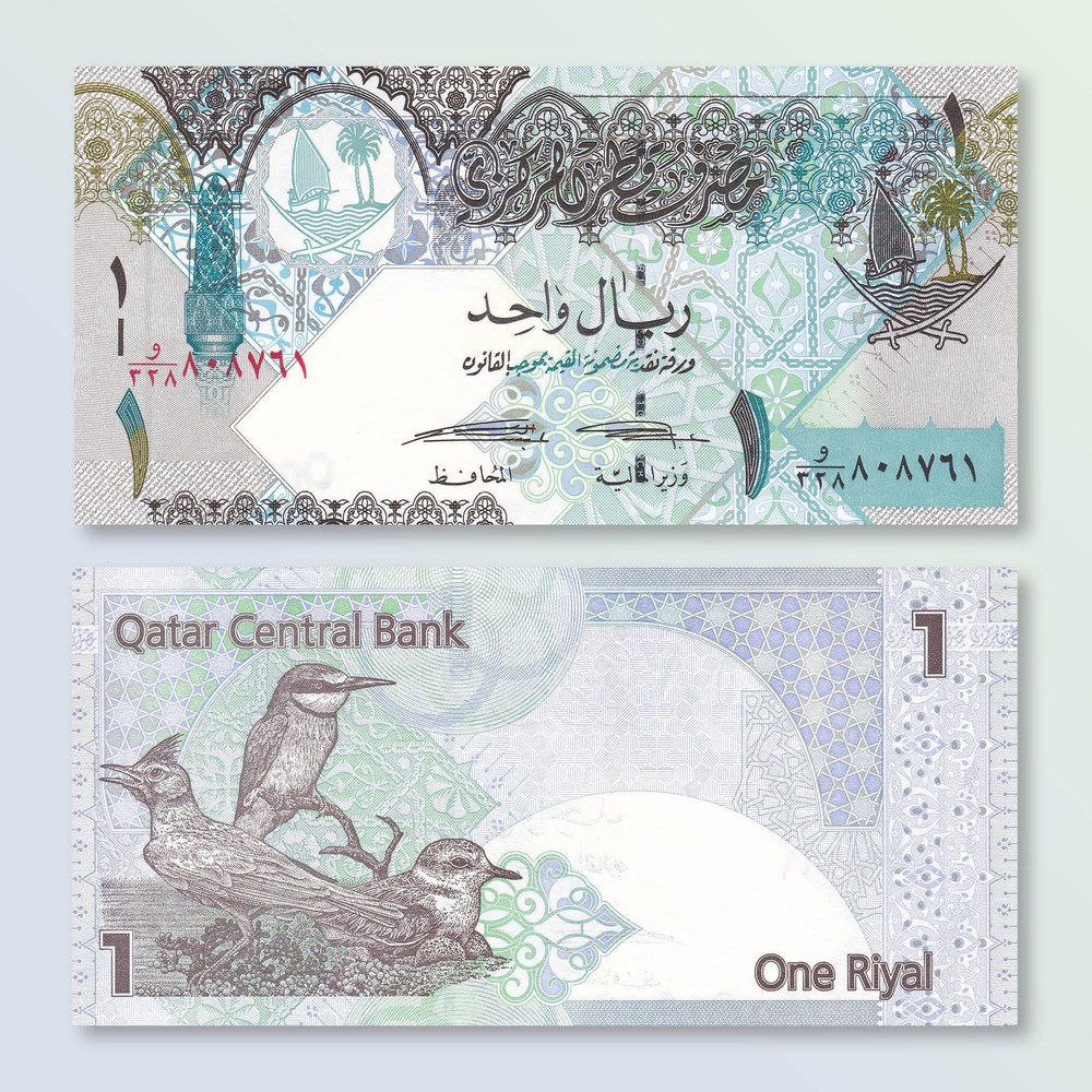 Qatar 1 Riyal, 2015, B215b, P28 | UNC