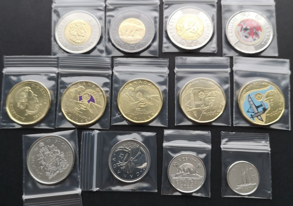 *** CANADA  2022  COMPLETE  UNCIRCULATED  COINS  SET ***