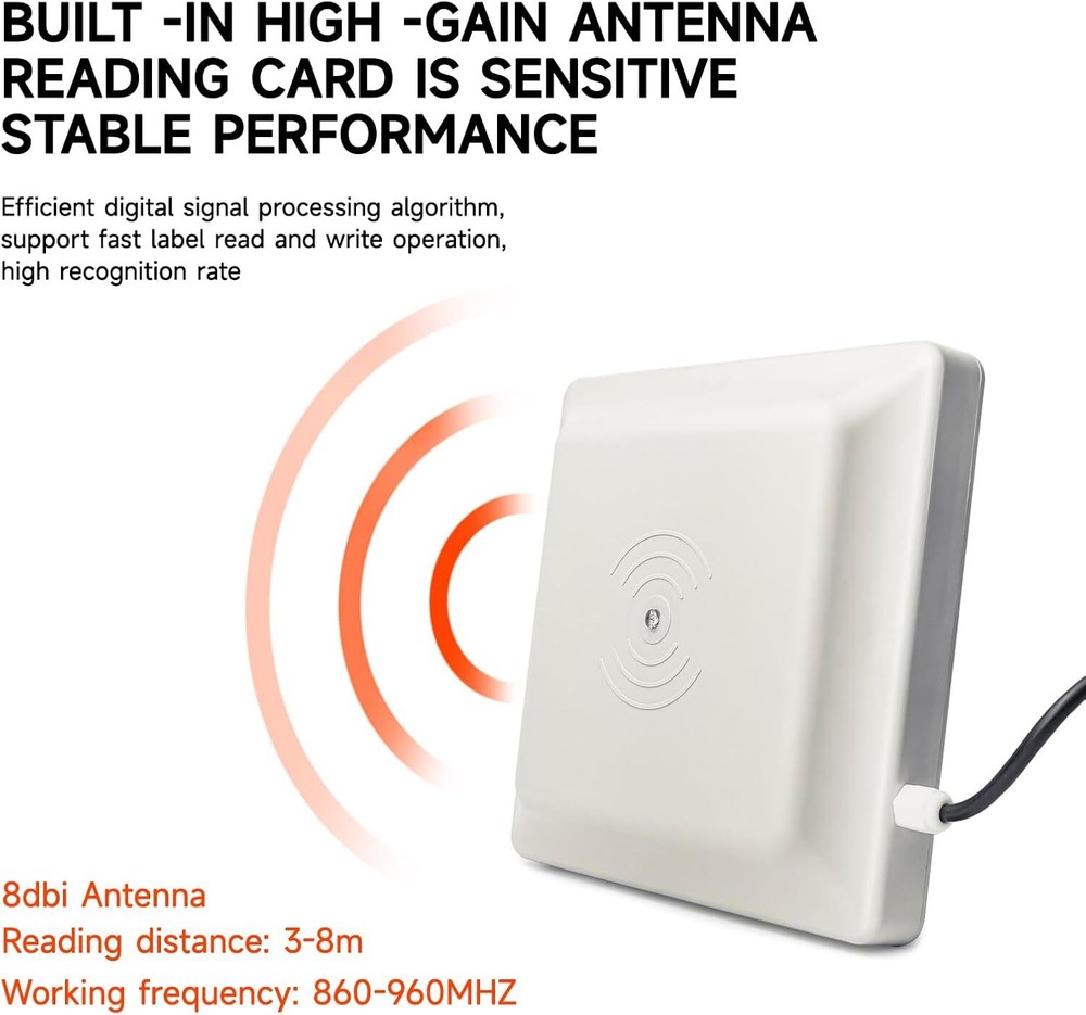 SR682 UHF RFID Reader Long Range USB RS485 Wiegand26/34 RFID Card Reader Access