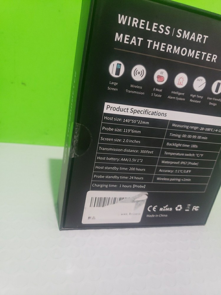 Digital Wireless Meat Thermometer Open Box
