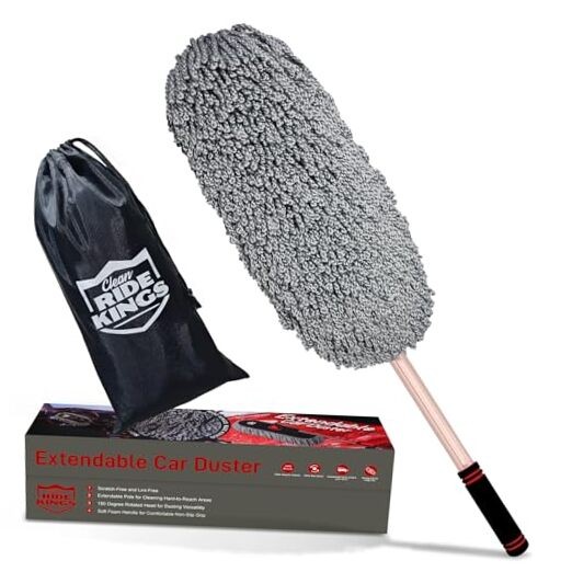 Car Duster Exterior Scratch Free - Microfiber Car Brush with Extendable Grey6