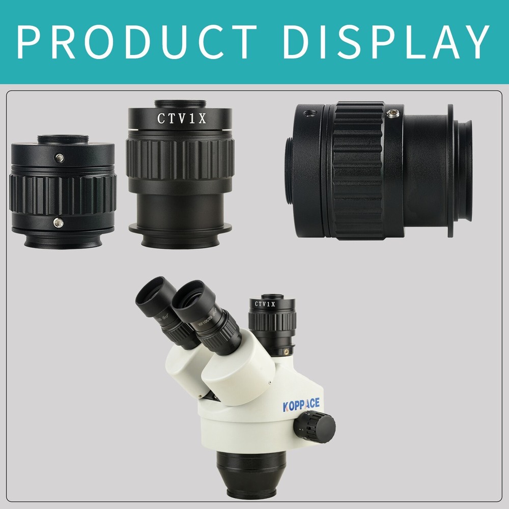 KOPPACE 1X Microscope Interface Adjustable Focal Length 38mm Mounting Interface