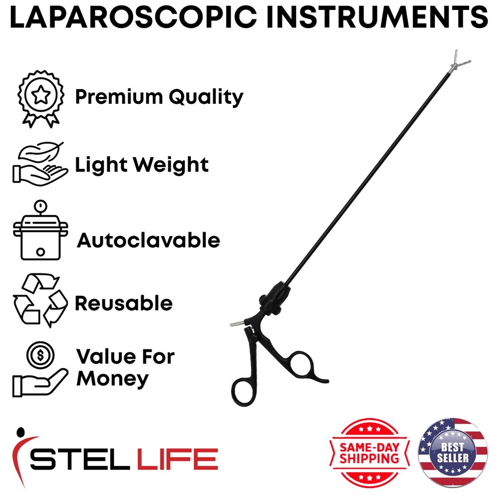 Universal Grasping Forceps Serrated Jaws 33 cm Laparoscopic Surgical Instruments