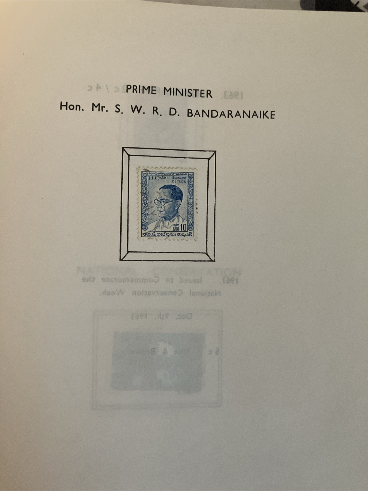 Illustrated Ceylon 1935-1963 Stamp Album Part II 46 Pages Mint Mounted Complete