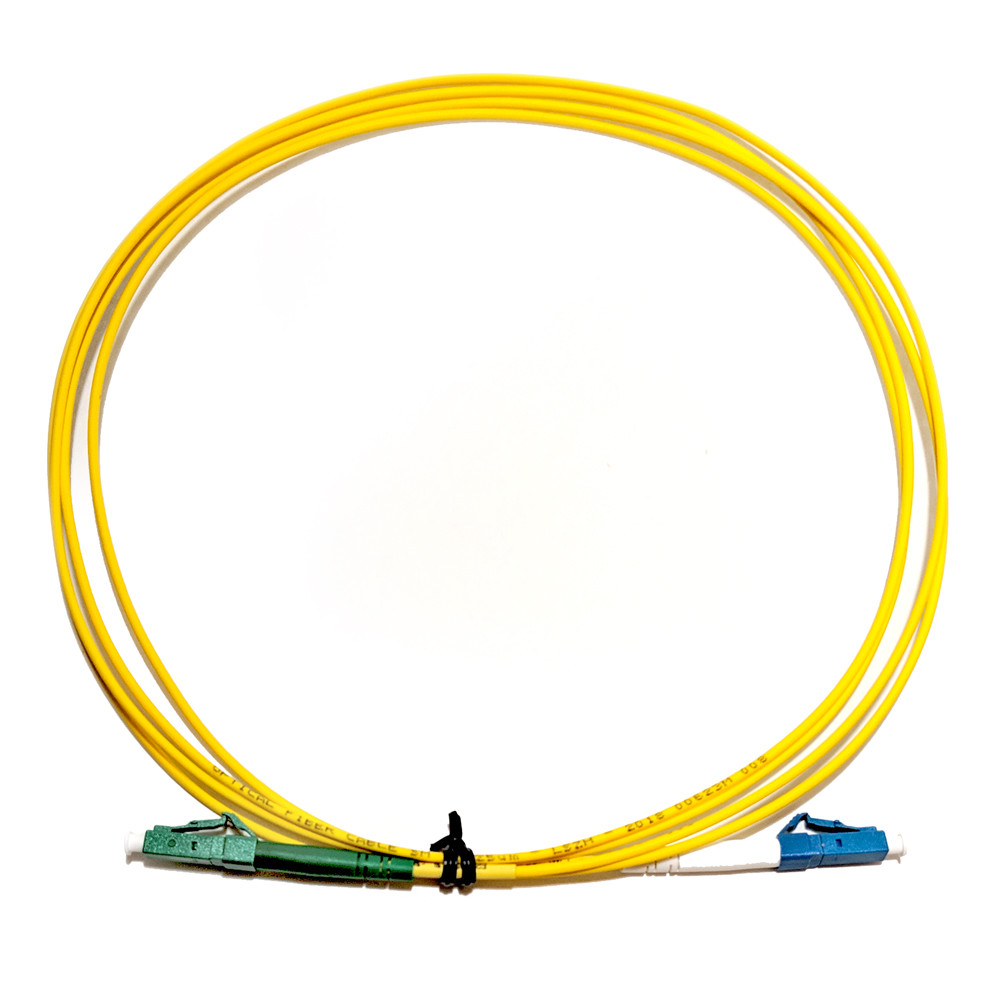 Fiber Optic Cable Patch Cord, Singlemode, Simplex LCAPC to LCUPC, 2M (6ft)