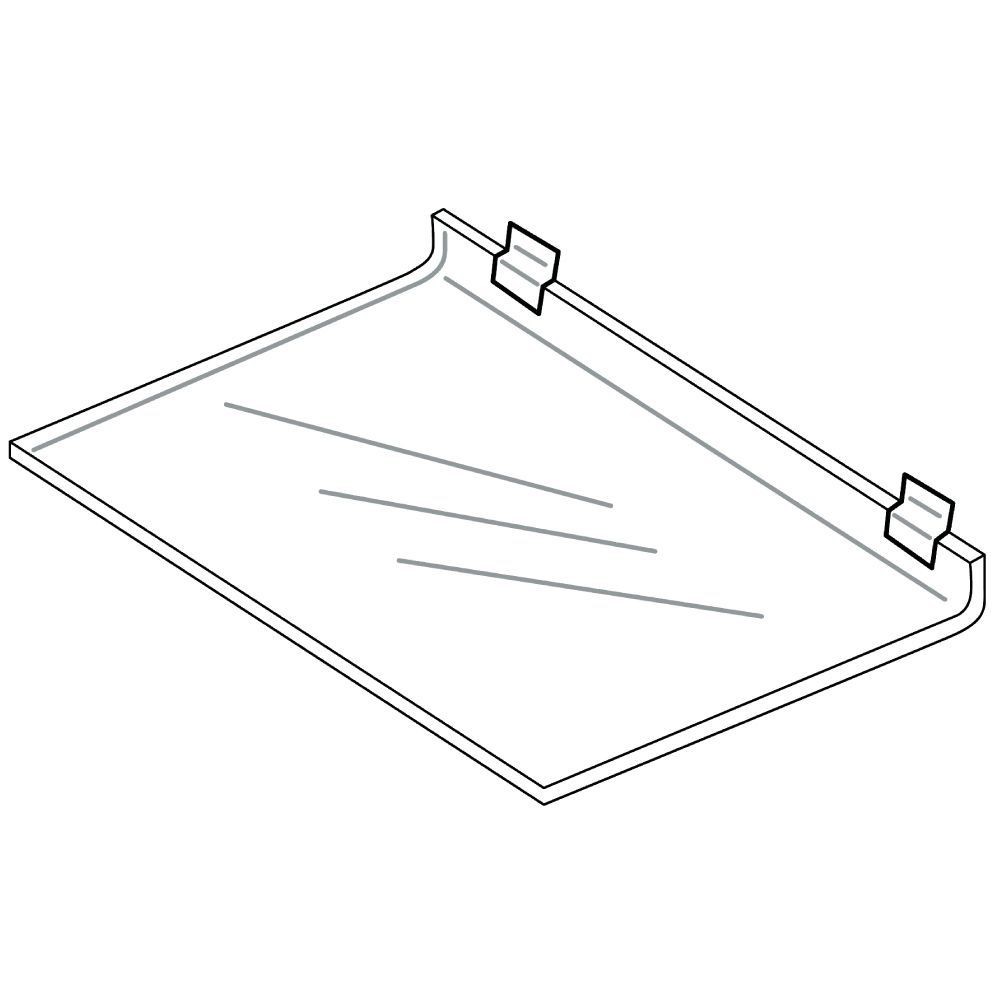 16" x 8" Acrylic Slatwall Shelf