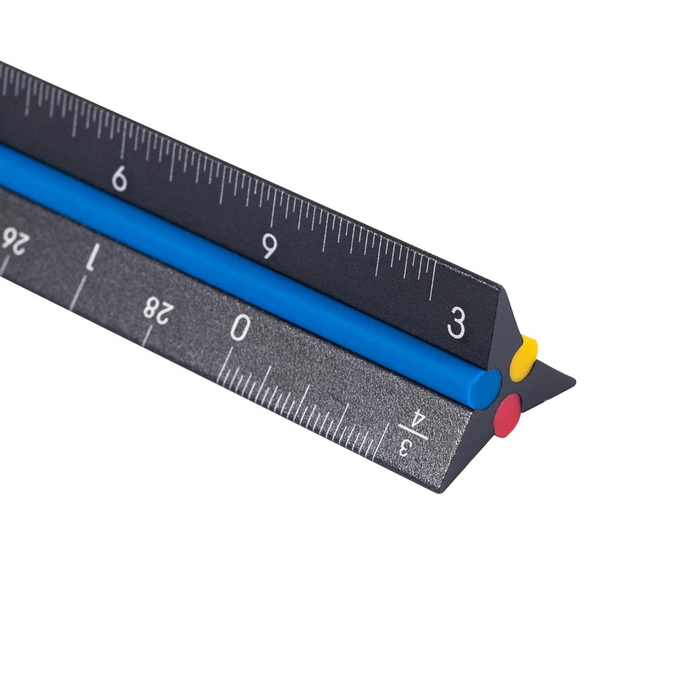 12 Inch 3-Sided Ruler Drafting Ruler Perfect for Architects Engineering