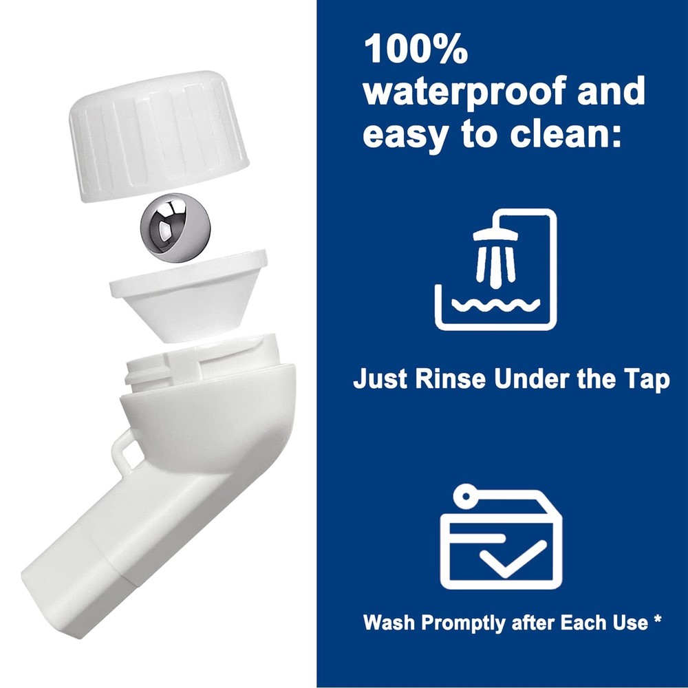 Flutter Valve, Breathing Exercise Device for Lungs, Adjustable Resistance Nat...