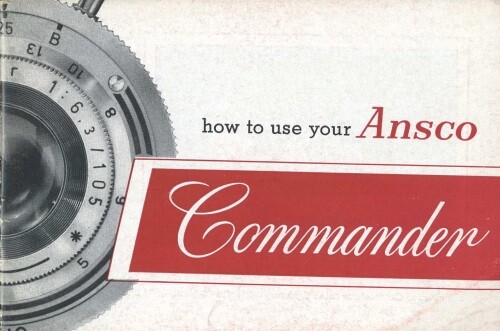 Ansco Commander Instruction Manual