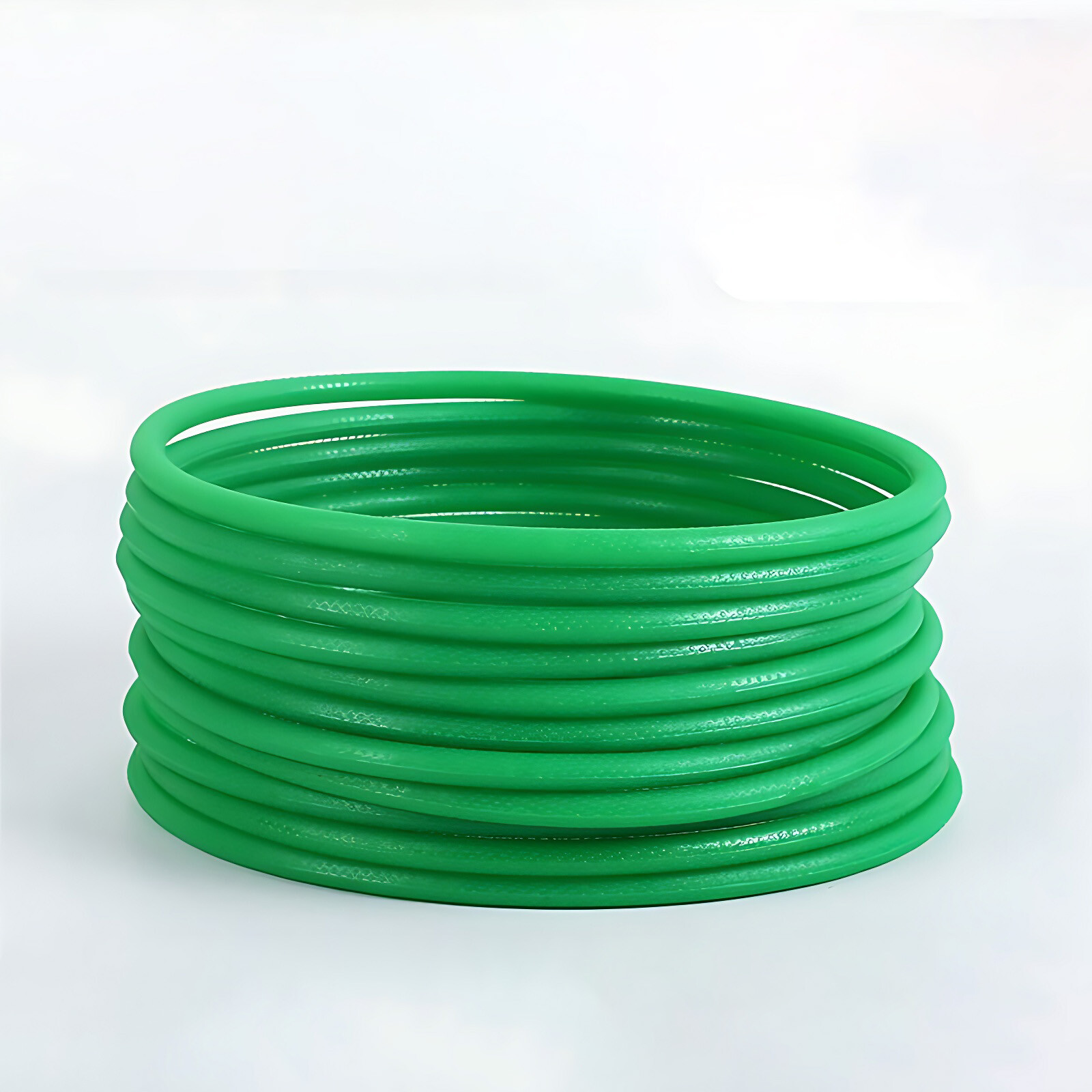 PU Green Solid Round Belt Polyurethane Close Loop Drive Belting Diameters 2-10mm