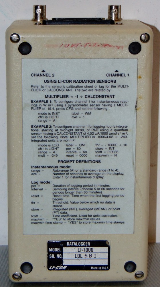 Li-Cor LI-1000 Data Logger