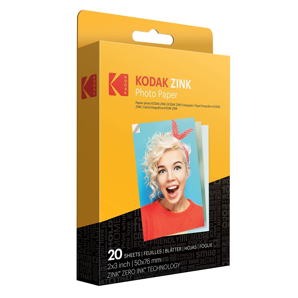 KODAK Step Wireless Mobile Photo Mini Printer (White) Go Bundle 2x3, White