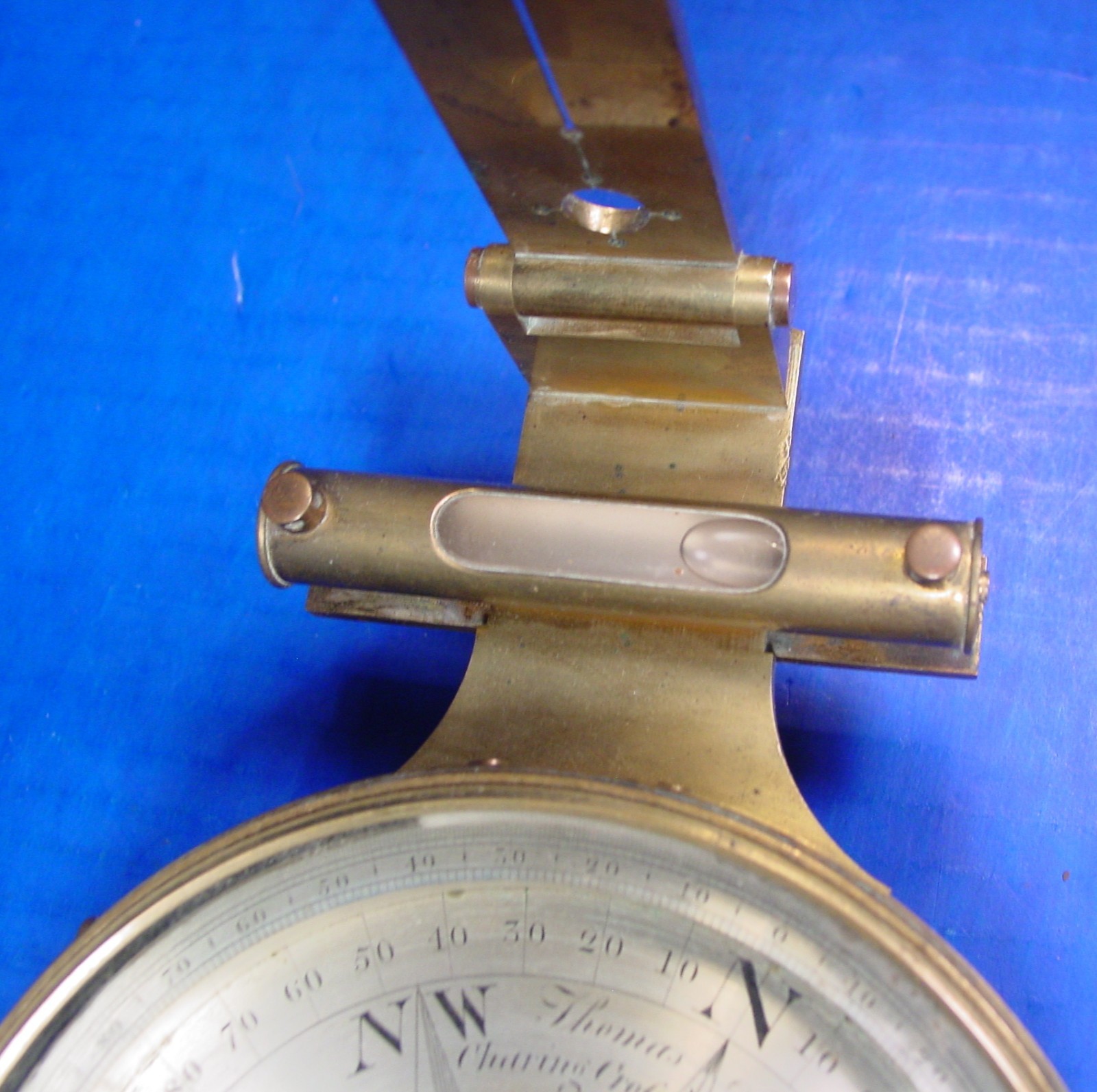 1816 Thomas Jones Compass folding Sight Vanes Vertical Arc - Rare Early Compass