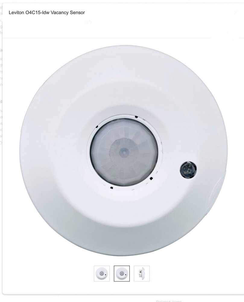 Leviton Vacancy Sensor 04C15-IDW