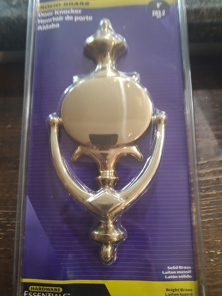 Hillman Solid Brass Finish 8" Door Knocker