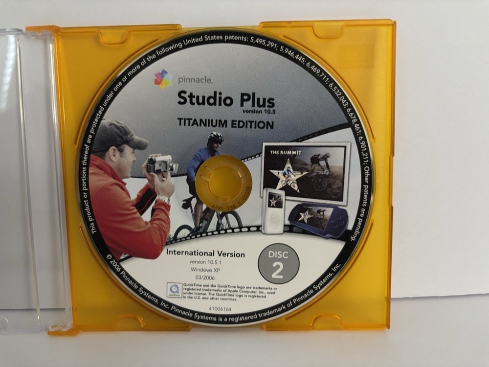 Pinnacle Studio Plus Titanium Edition 10.5 Editing Software Transfer Disc 2 Only