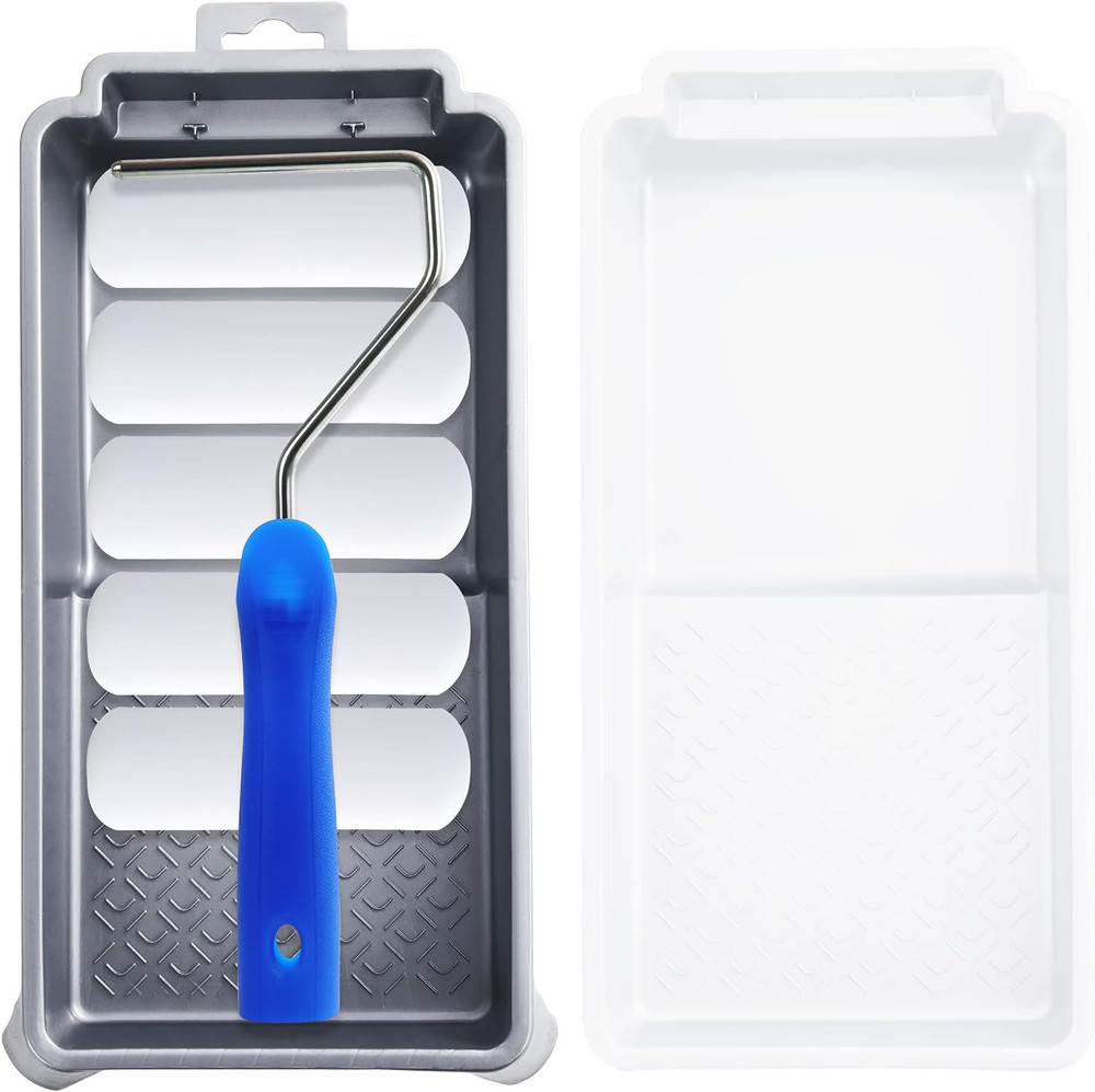 Foam Paint Roller, 8 Pack 4 Inch Paint Roller Kit, Complete 4" Mini Paint Roller