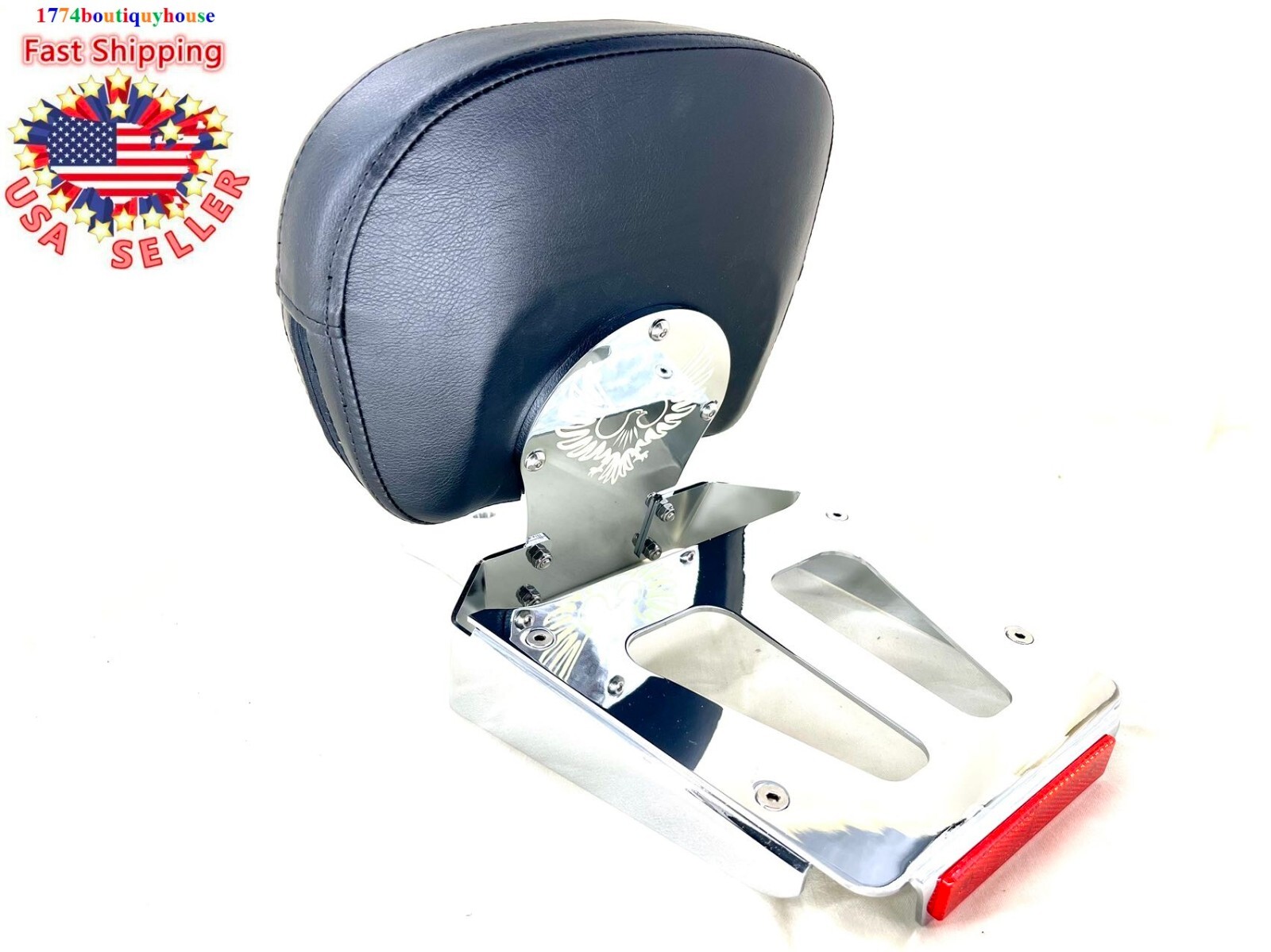 NEW Tall Backrest SISSY BAR LUGGAGE RACK Harley Softail Deuce 00-2007 51114-02HD