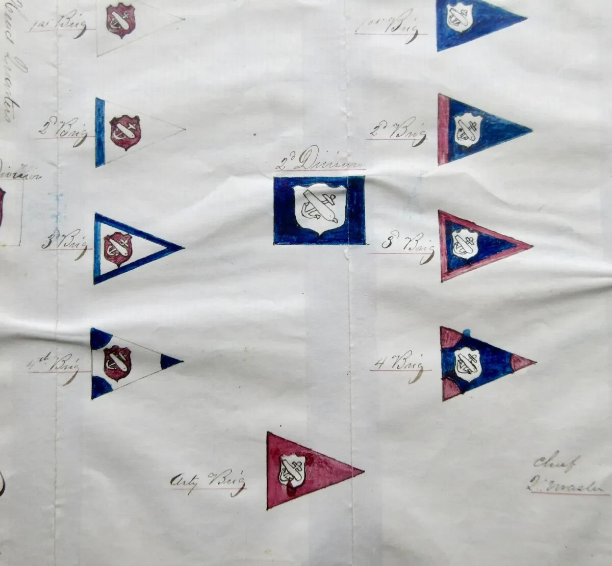 Designating Flag of the 9th Army Corps - Handcolored - August 1864