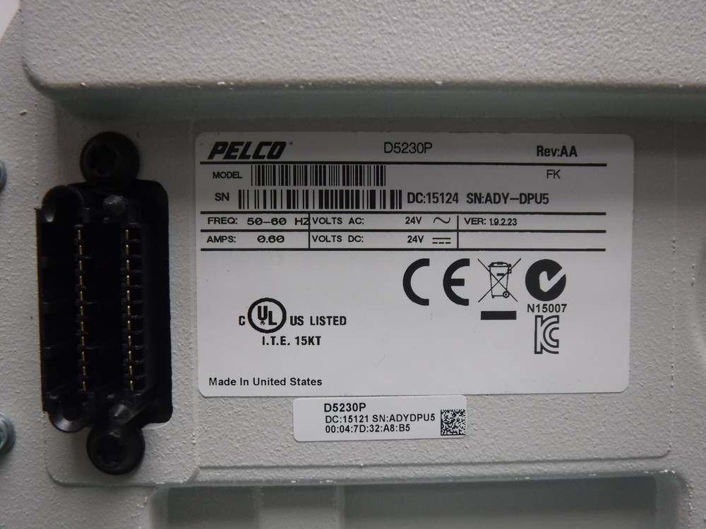 Pelco D5230P Camera w/ B52-PG-E Housing