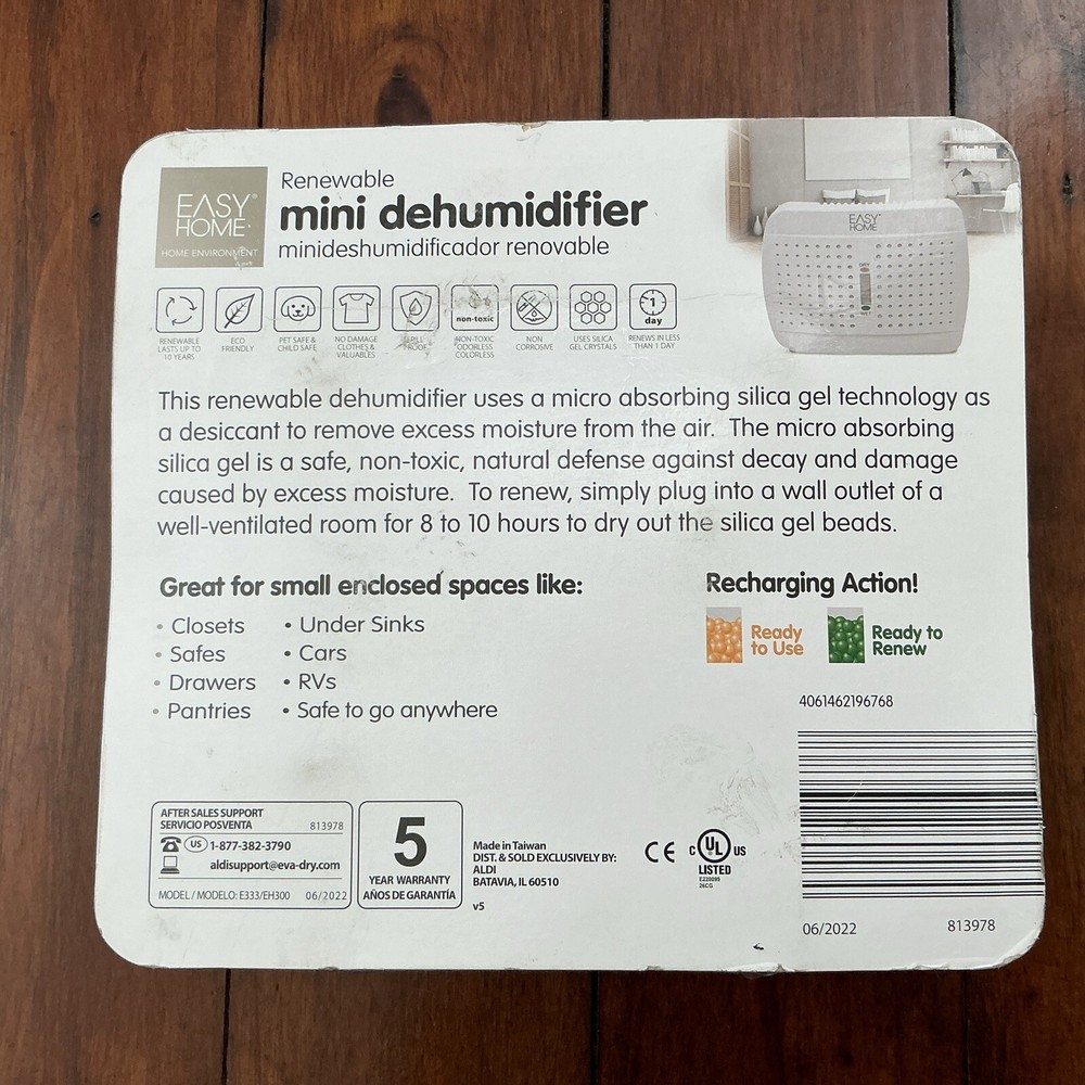 Easy Home Renewable Mini Dehumidifier