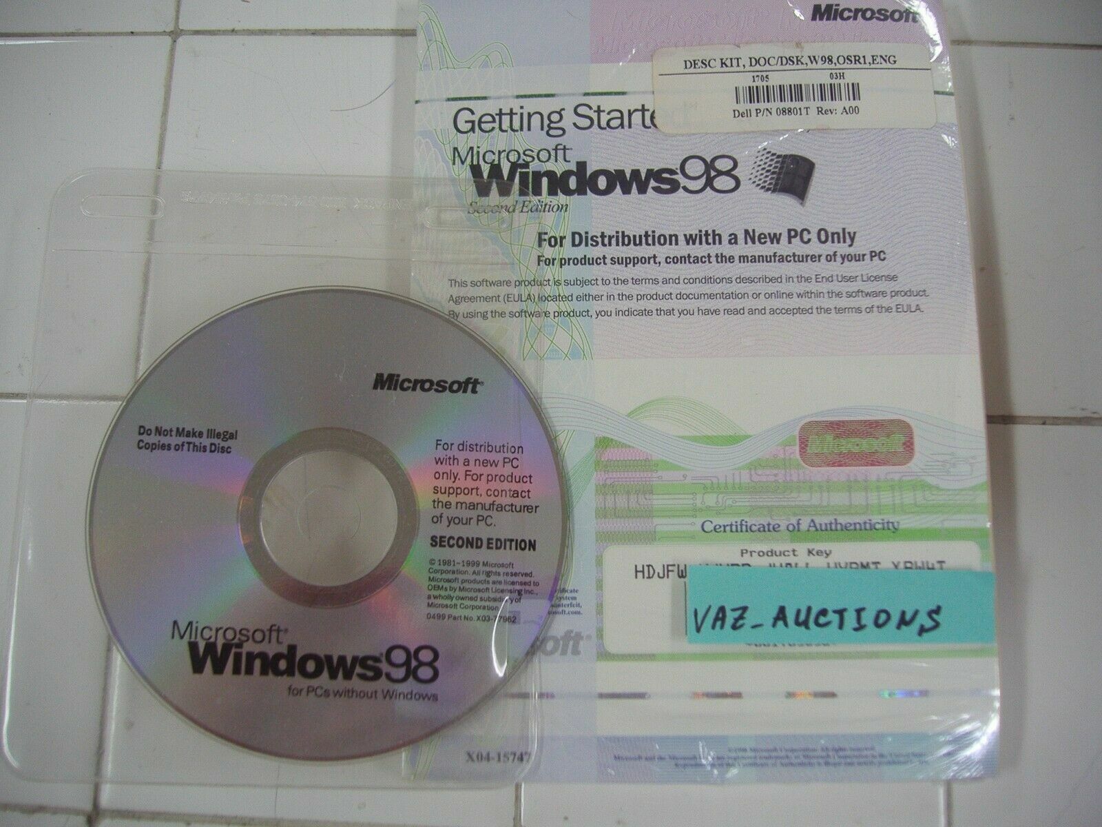 MICROSOFT WINDOWS 98 SECOND EDITION FULL OPERATING SYSTEM WIN 98 SE =NEW=