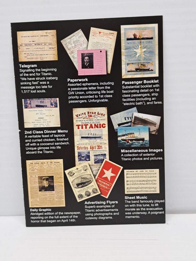 Titanic Memorabilia Pack Replica Document Telegram Collectibles Paperwork