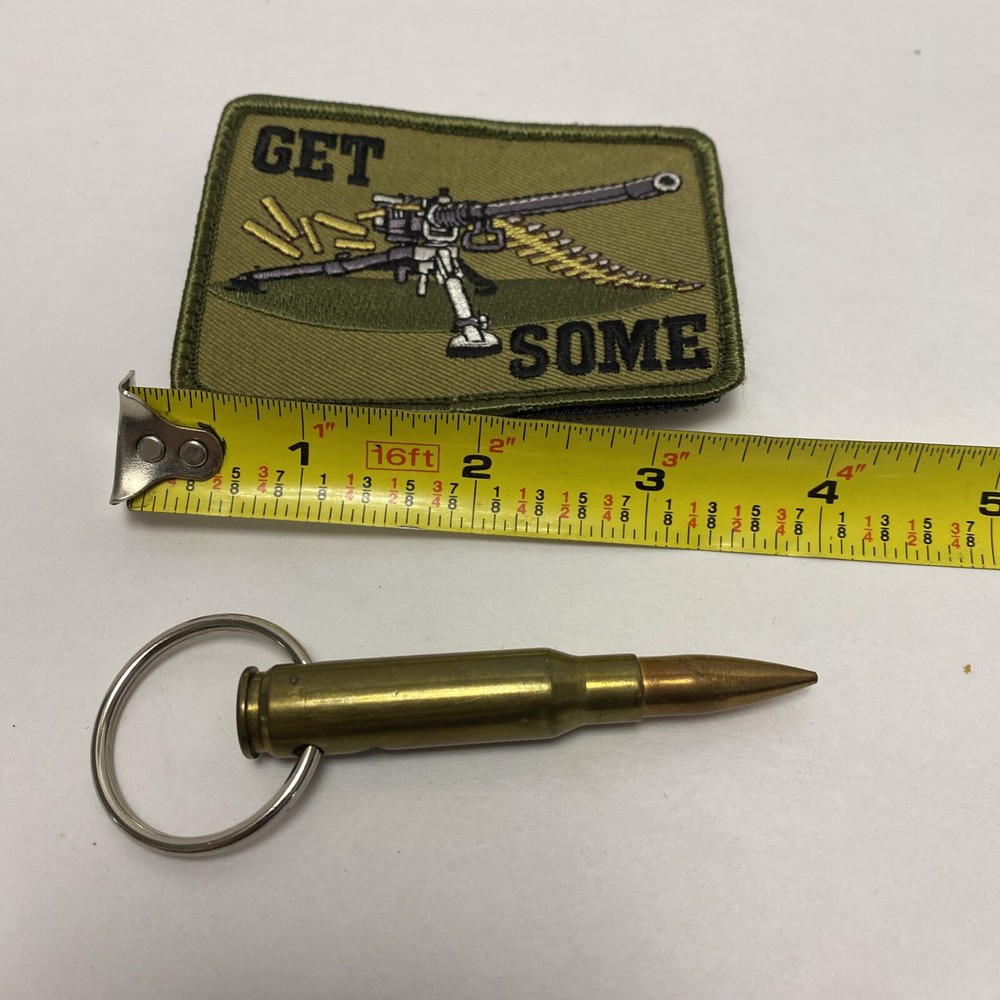 Get Some Military Patch Plus Shell Casing Bottle Opener Key Chain
