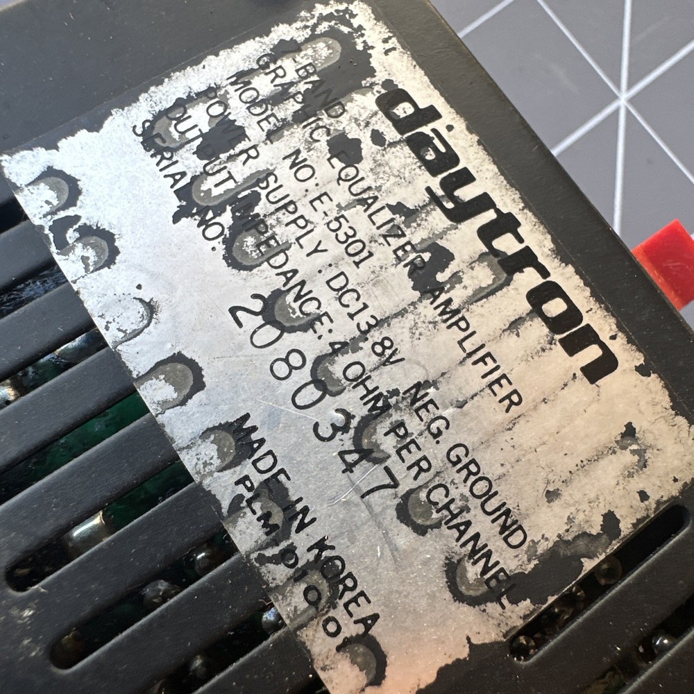 Daytron E-5301 Graphic Equalizer Amplifier Booster - Vintage UNTESTED