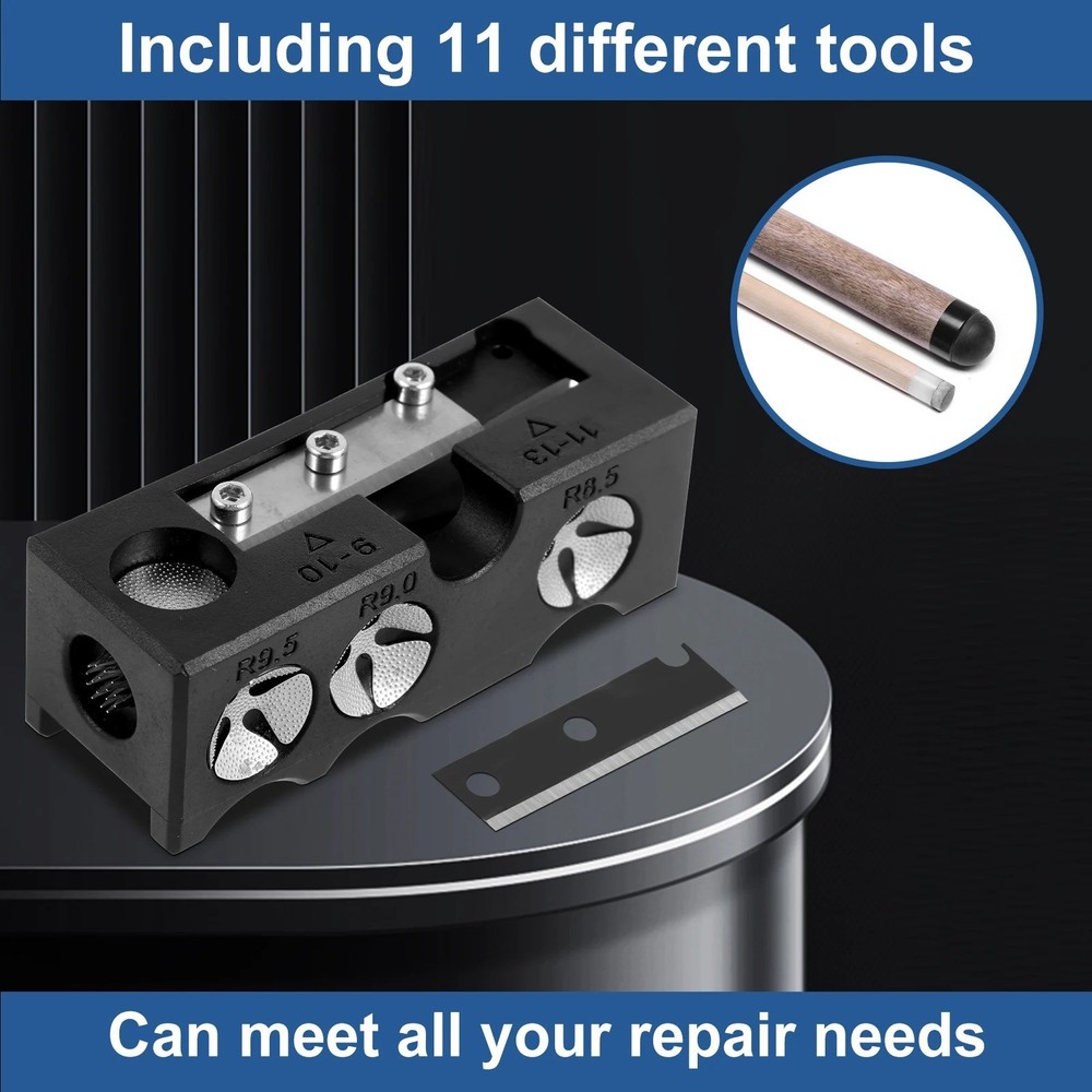 Pool Cue Tip Repair Tool Multifunctional Durable Billiard Pool Cue Tip Tools