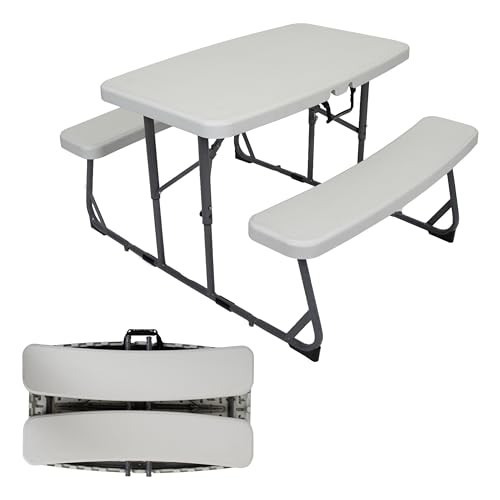 Compact Portable Picnic Table – Foldable Space-Saving Design with Locking Kids