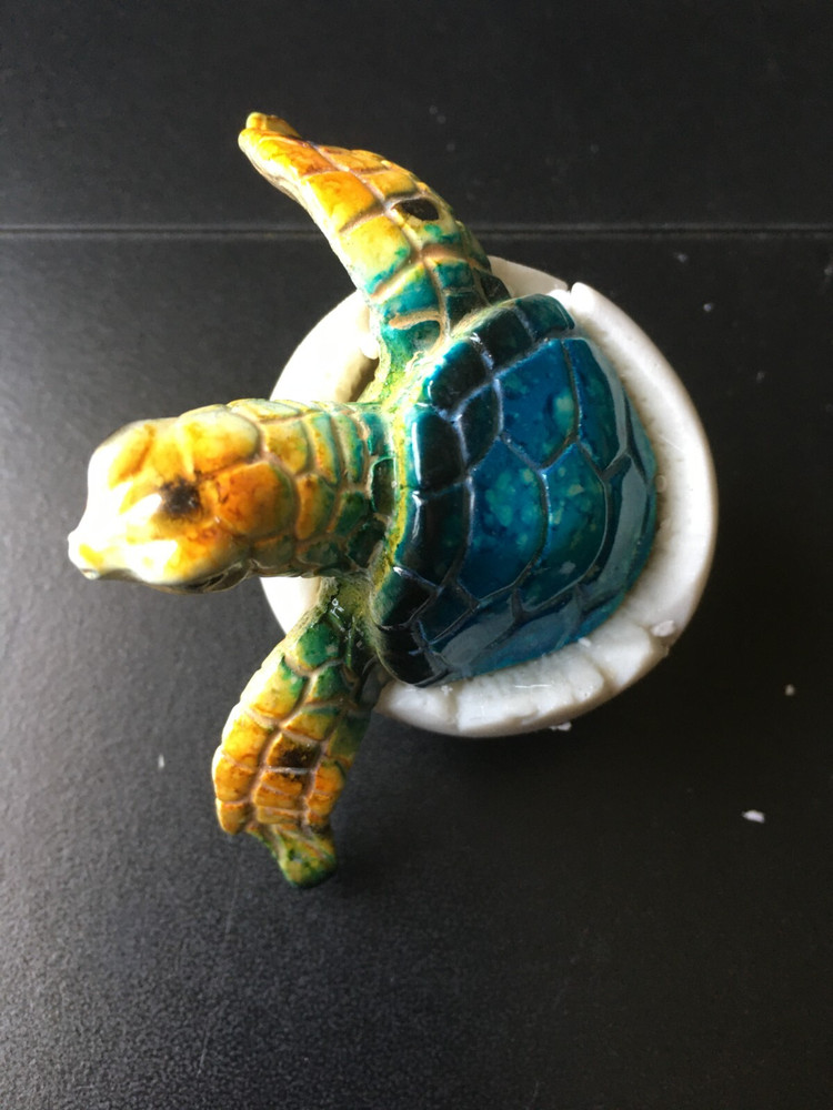 Small Turtle In Egg Figurine Resin Statue