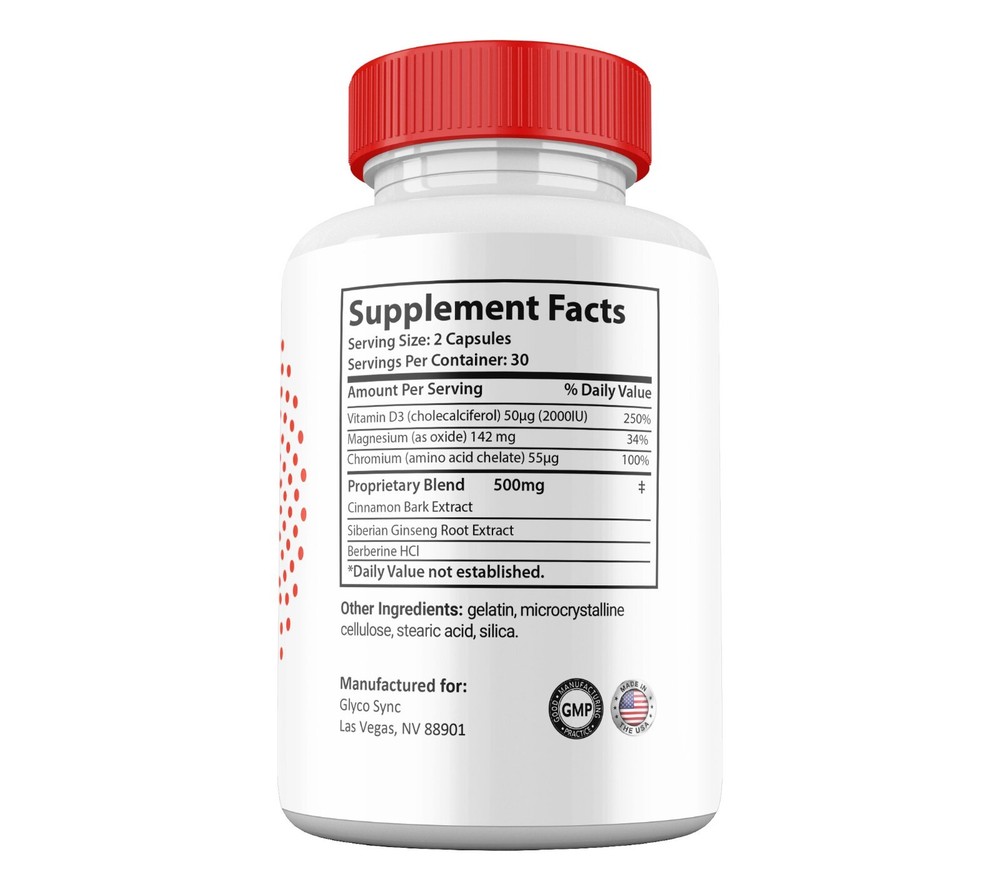 Glyco Sync Capsules, Max Strength, GlycoSync Blood Support Supplement (2 pack)