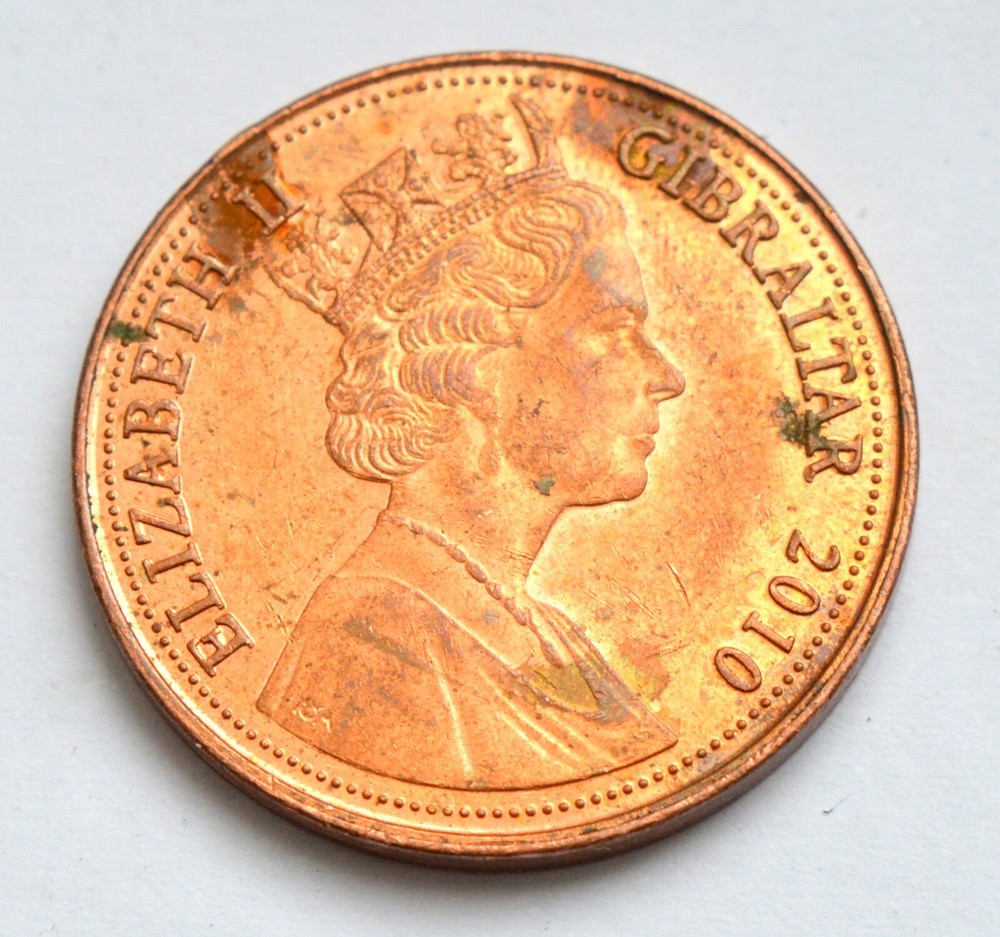 GIBRALTAR 2 PENCE 2010 OPERATION TORCH OLD COIN