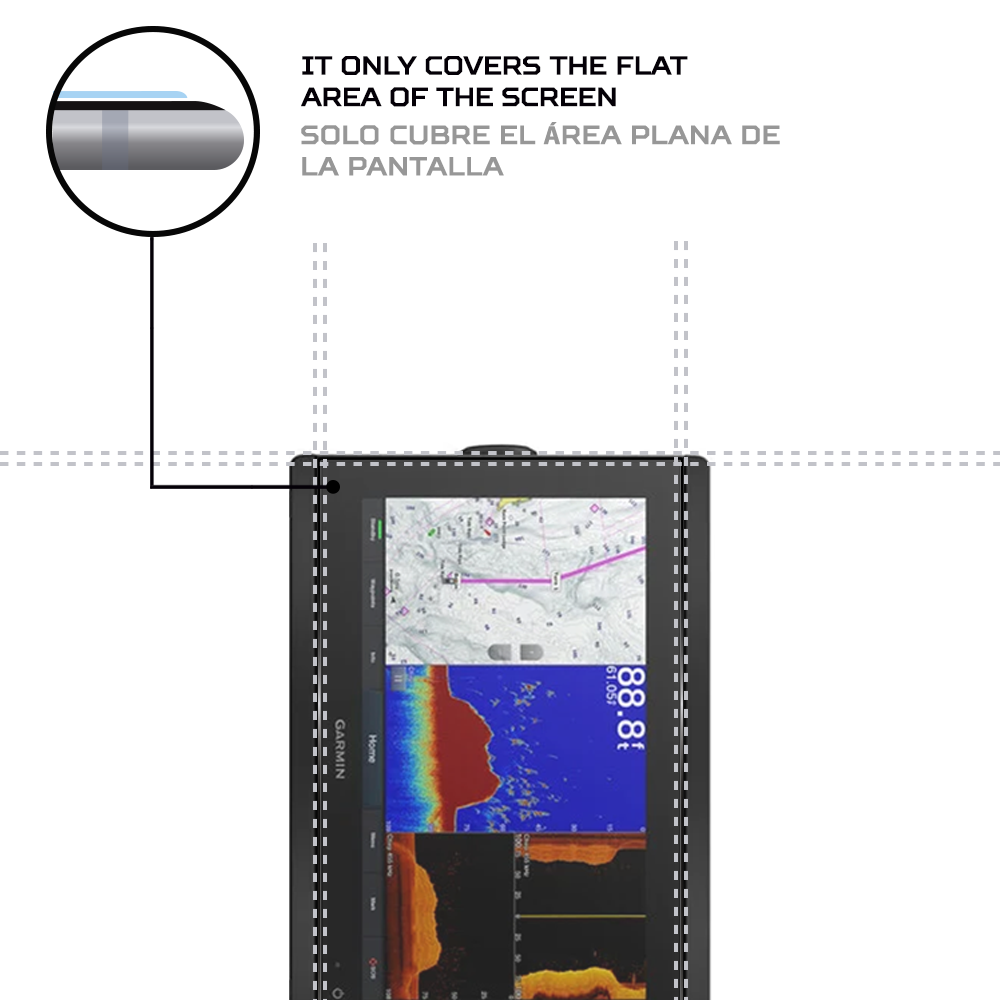 ANTISHOCK Screen protector for Garmin GPSMAP 8612xsv