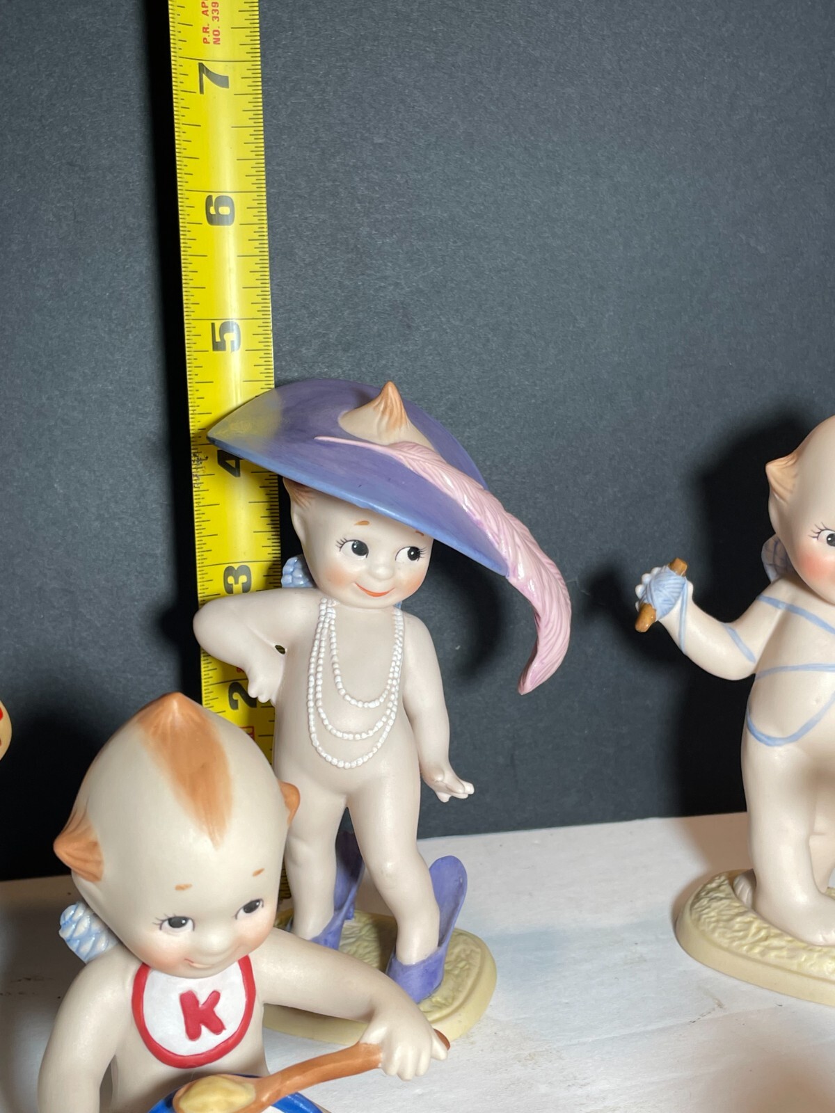 KEWPIE Baby Cupid Bisque Porcelain Figurine - 9 Figurines by Jesco, 1990 pre-own