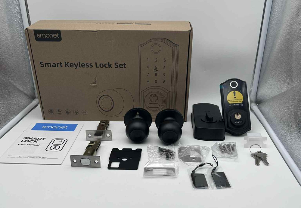 Smonet Smart Keyless Lock A1-BBFKN-S Matte Black