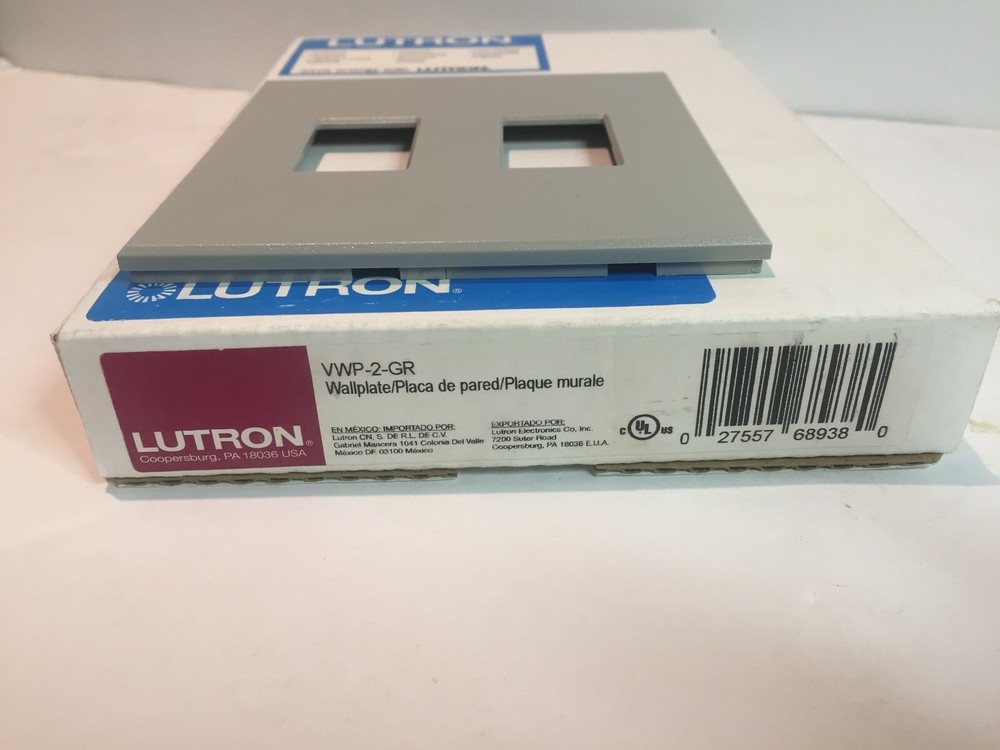 Lutron VWP-2-GR, 2-Gang Wallplate, Gray