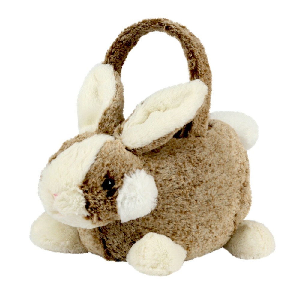 12" Plush Easter Bunny Basket Multi-purpose Decorative Basket