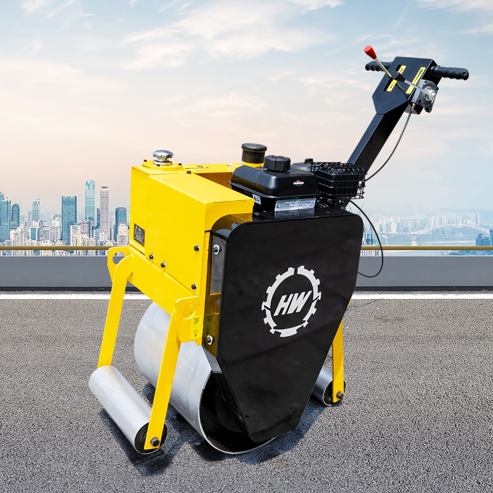 Fuel Powered Road Roller,Lawn Roller, for Garden Backyard, Ball Field, Park