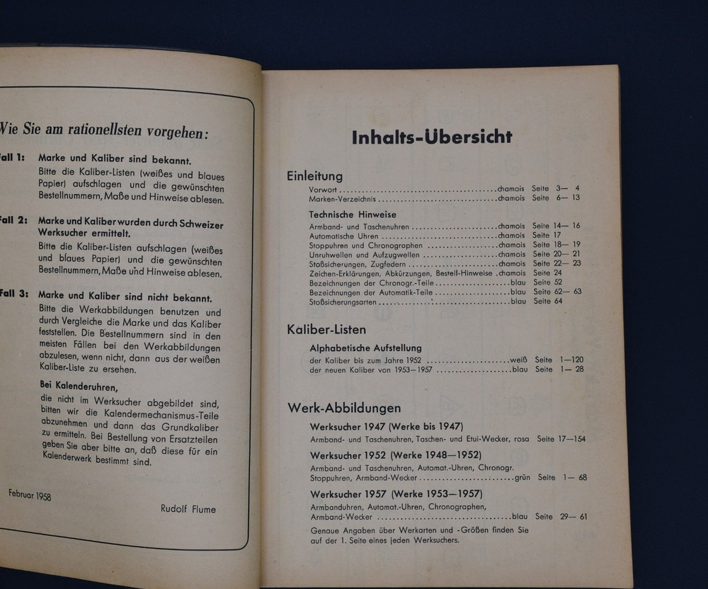 Das Flume System Catalogue 1958