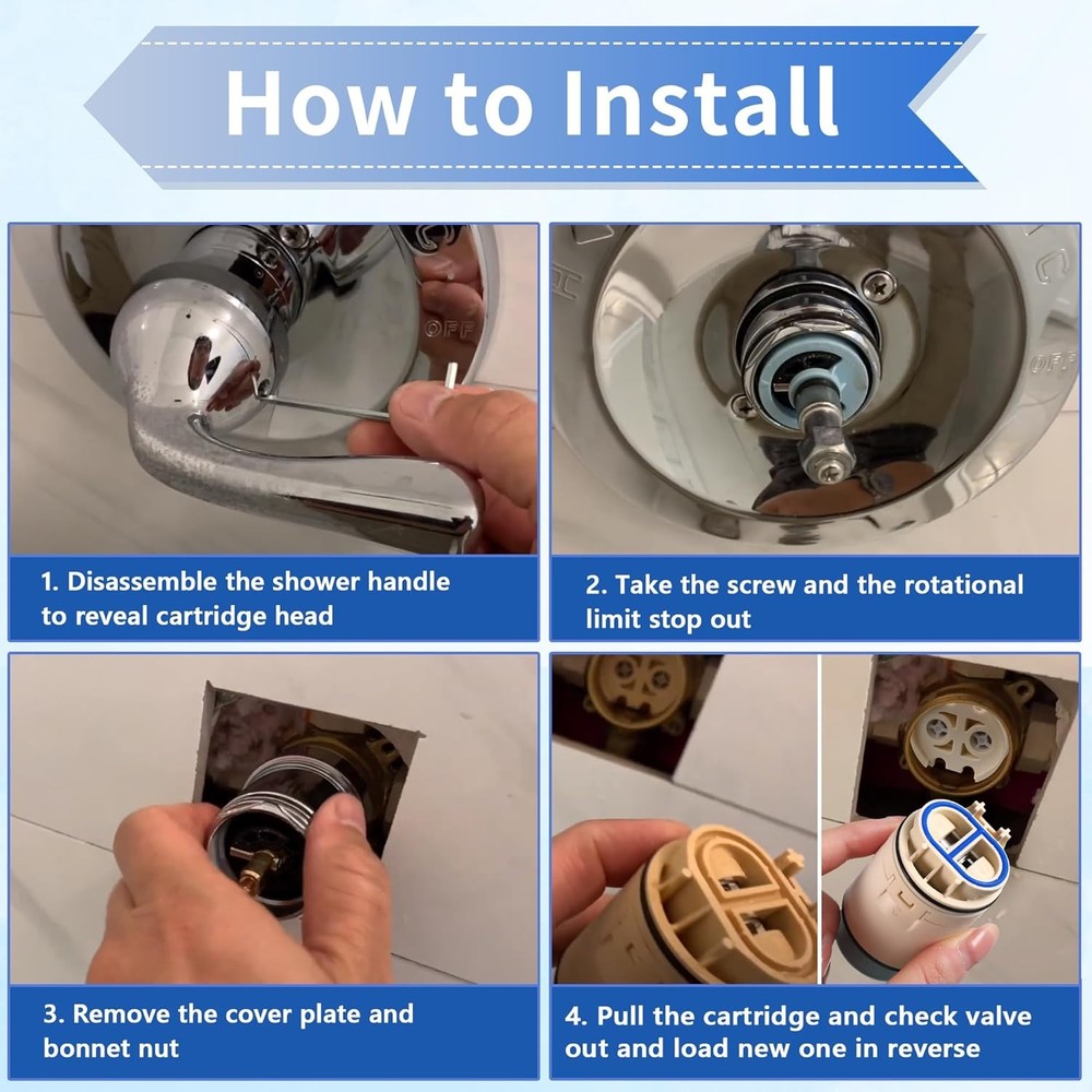 Single Function Pressure Balance Cartridge Replacement