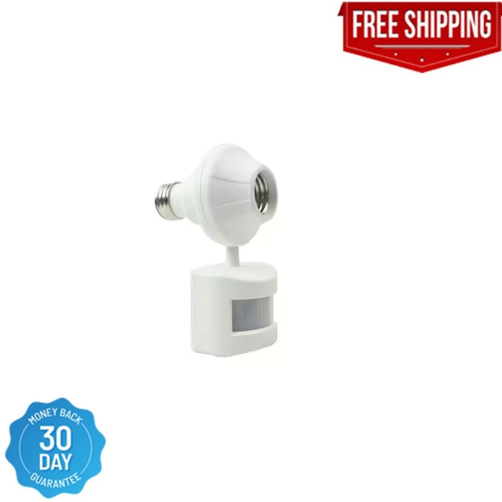 180 Degree Motion Activated Light Socket Control, White