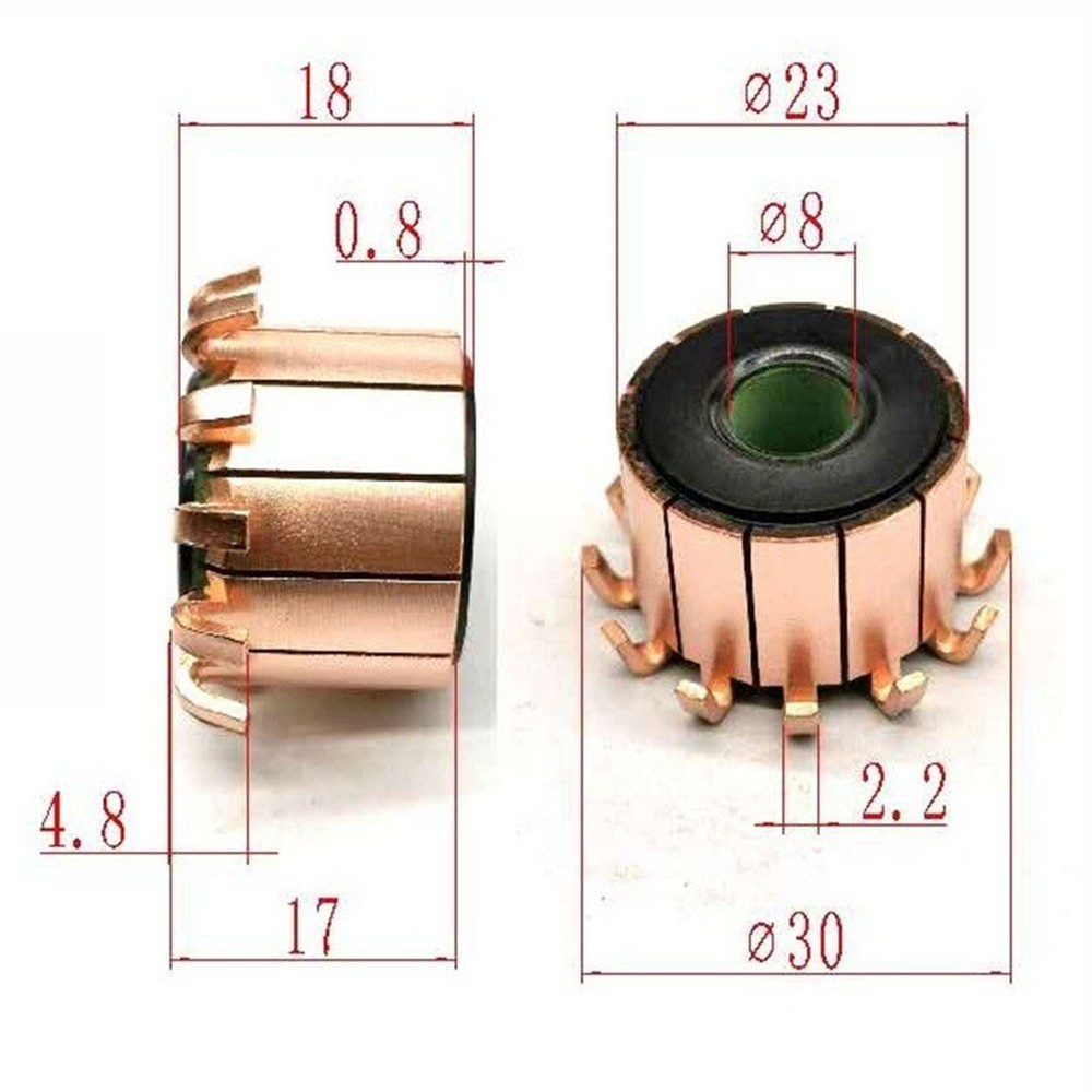 12 Teeth Commutator 12P Copper Bars Easy Installation High-Speed Compatibility