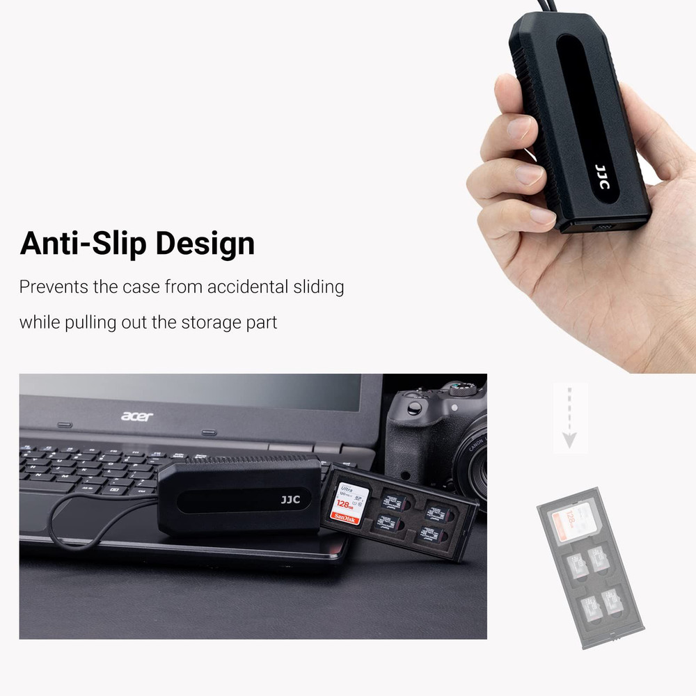 18 Slots Memory Card Case - 18 (12 Micro SD + 6 SD), Black