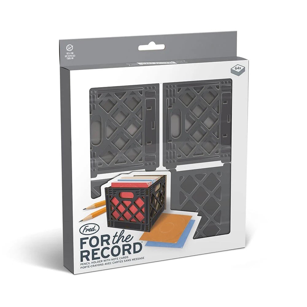 FRED For the Record Pencil Holder Desk Organizer Crate Design