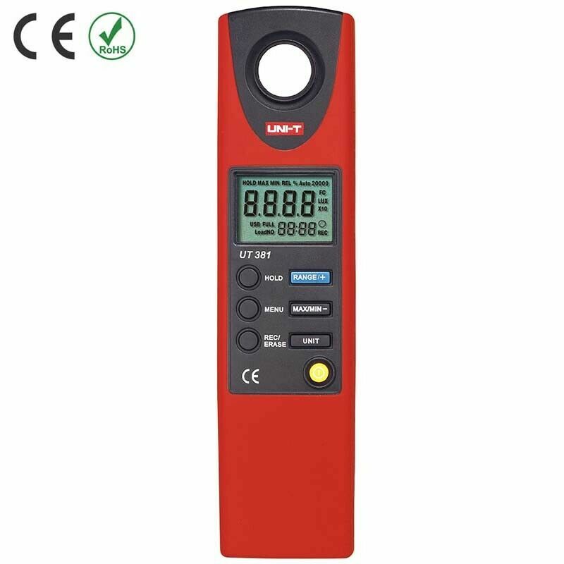 UNI-T UT381 Digital Luminometer Lux Light Meter Data Acquisition Luminosity Test